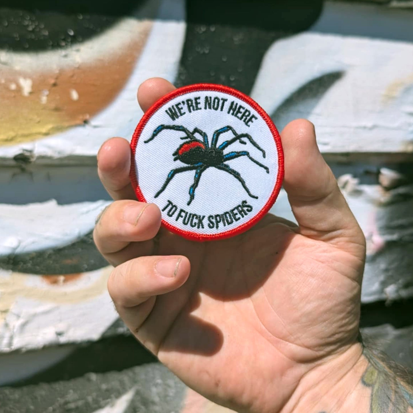 We're not here to fuck spiders patch